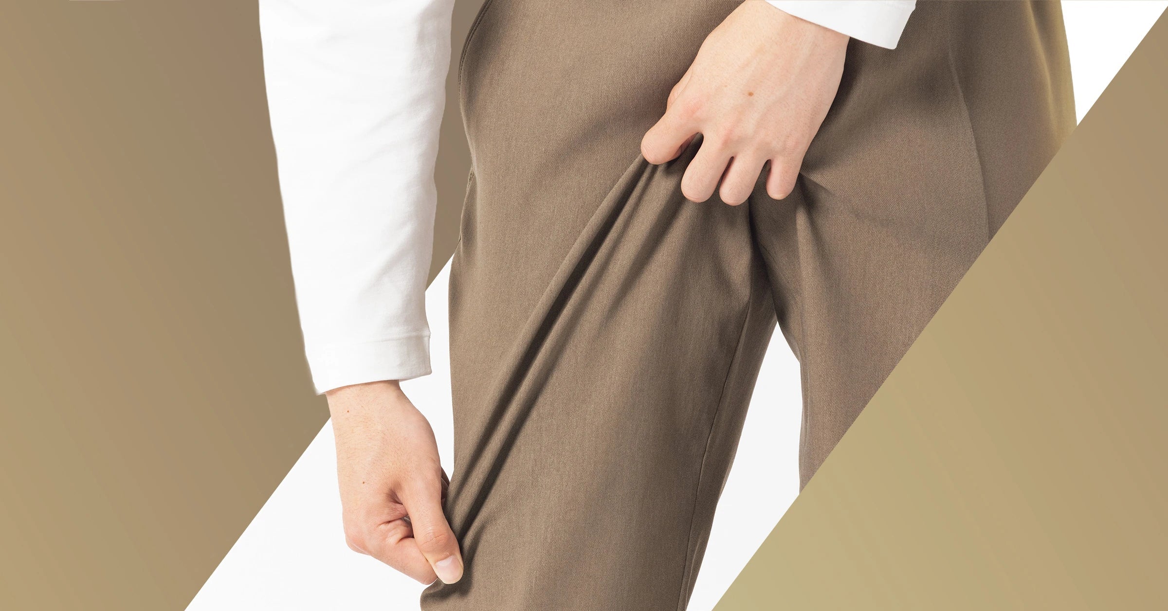 Simple, easy styling; Adjustable Hem Stretch Tapered Pants