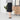 Powdery Stretch Flare Skirt - Black_01