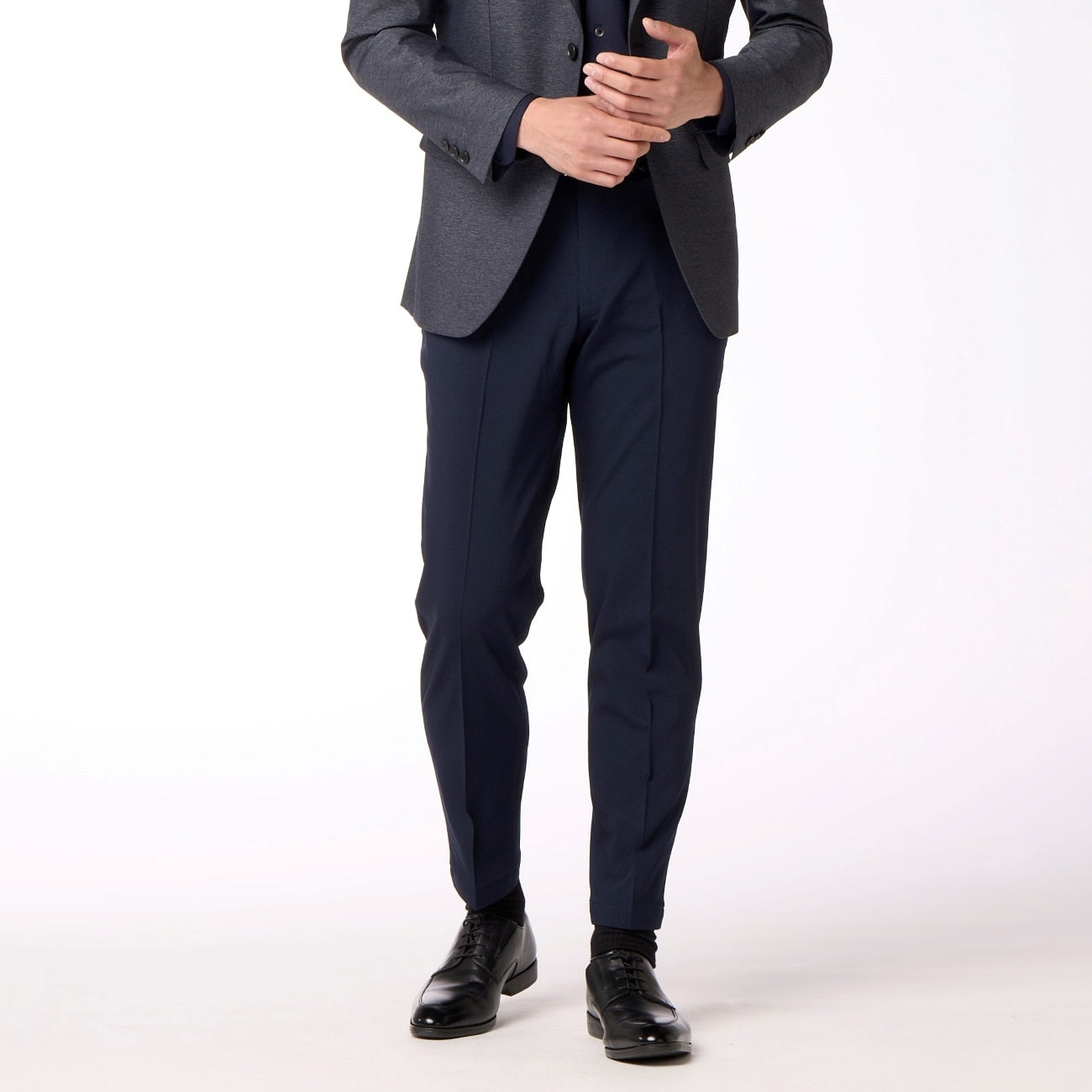 stretchy dress pants Plaid&Plain Men's Stretch Dress Pants Slim Fit Skinny Suit Pants 7101 Black 27W28L at Amazon Men's Clothing store