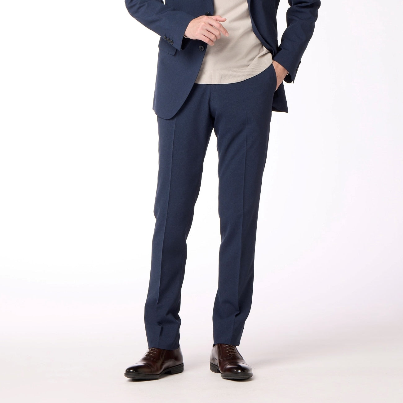 navy blue tapered dress pants Express Men's Dark Linen Cotton Pleated Tapered Dress Pants in Blue W30 L32