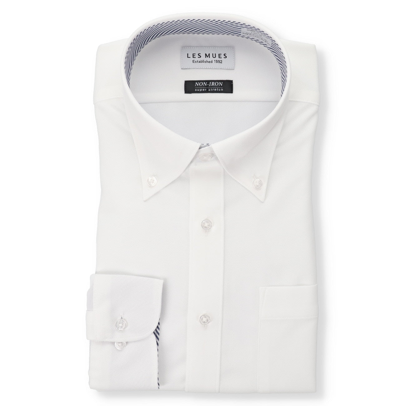 Non-Iron Super Stretch Button-Down Shirt - White Non-Iron Super Stretch Button-Down Shirt - White