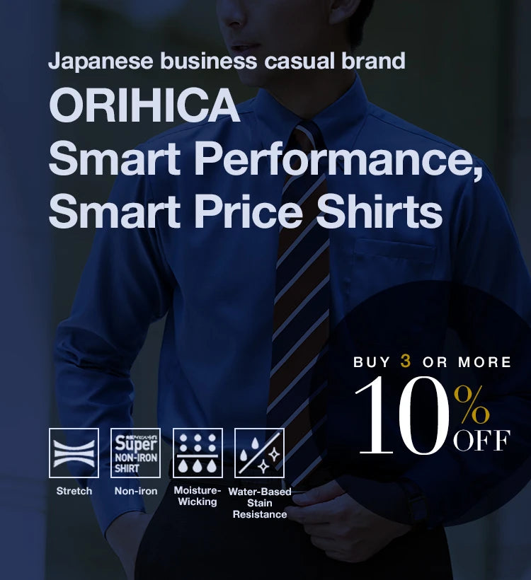 Japanese business casual brand ORIHICA Smart Performance, Smart Price Shirts
