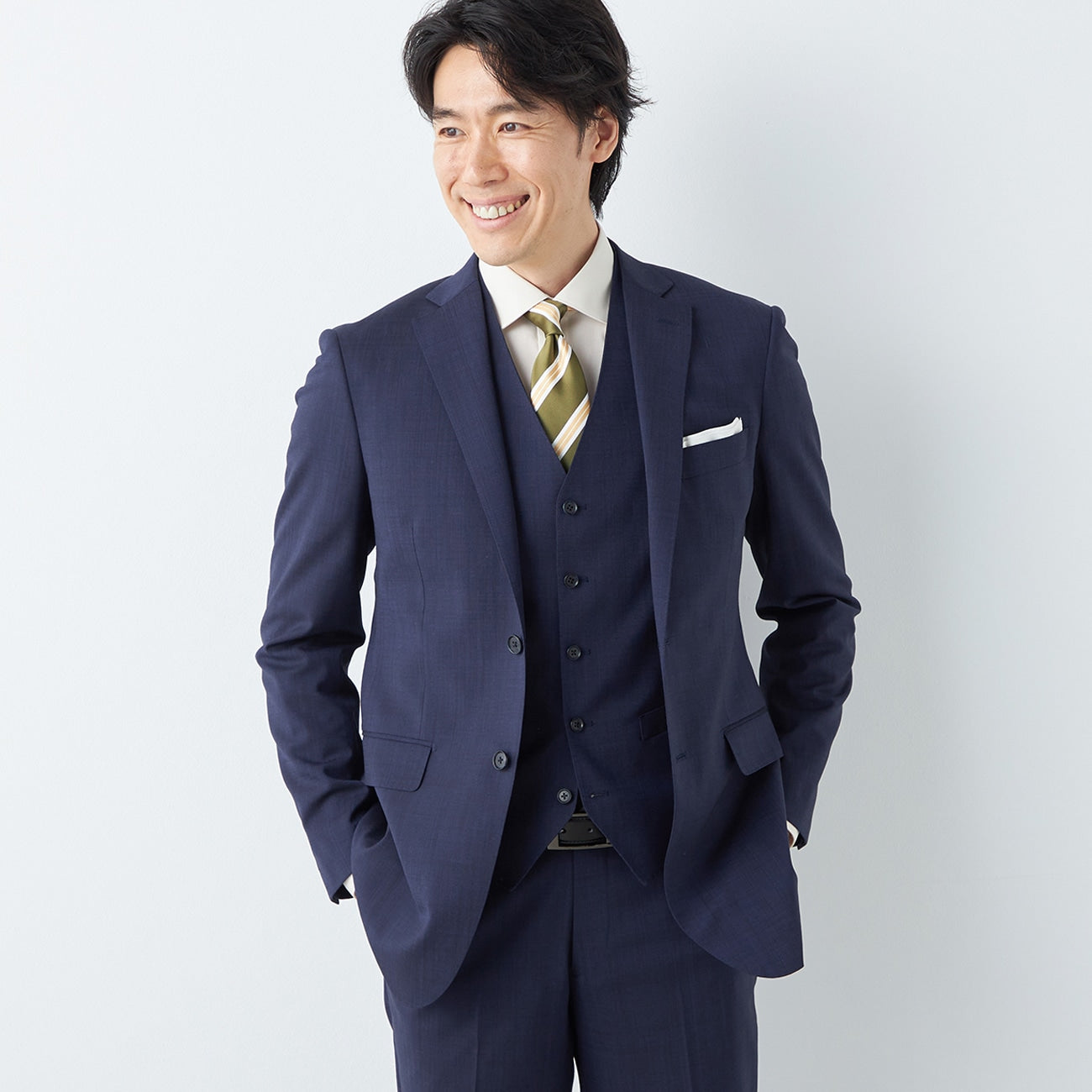 LES MUES Washable Stretch Three-piece Suit – AOKI GLOBAL Online Store