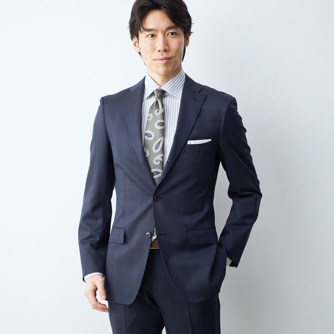 JUNKO SHIMADA JS homme blue label Athletic Wool Navy Blue Check 