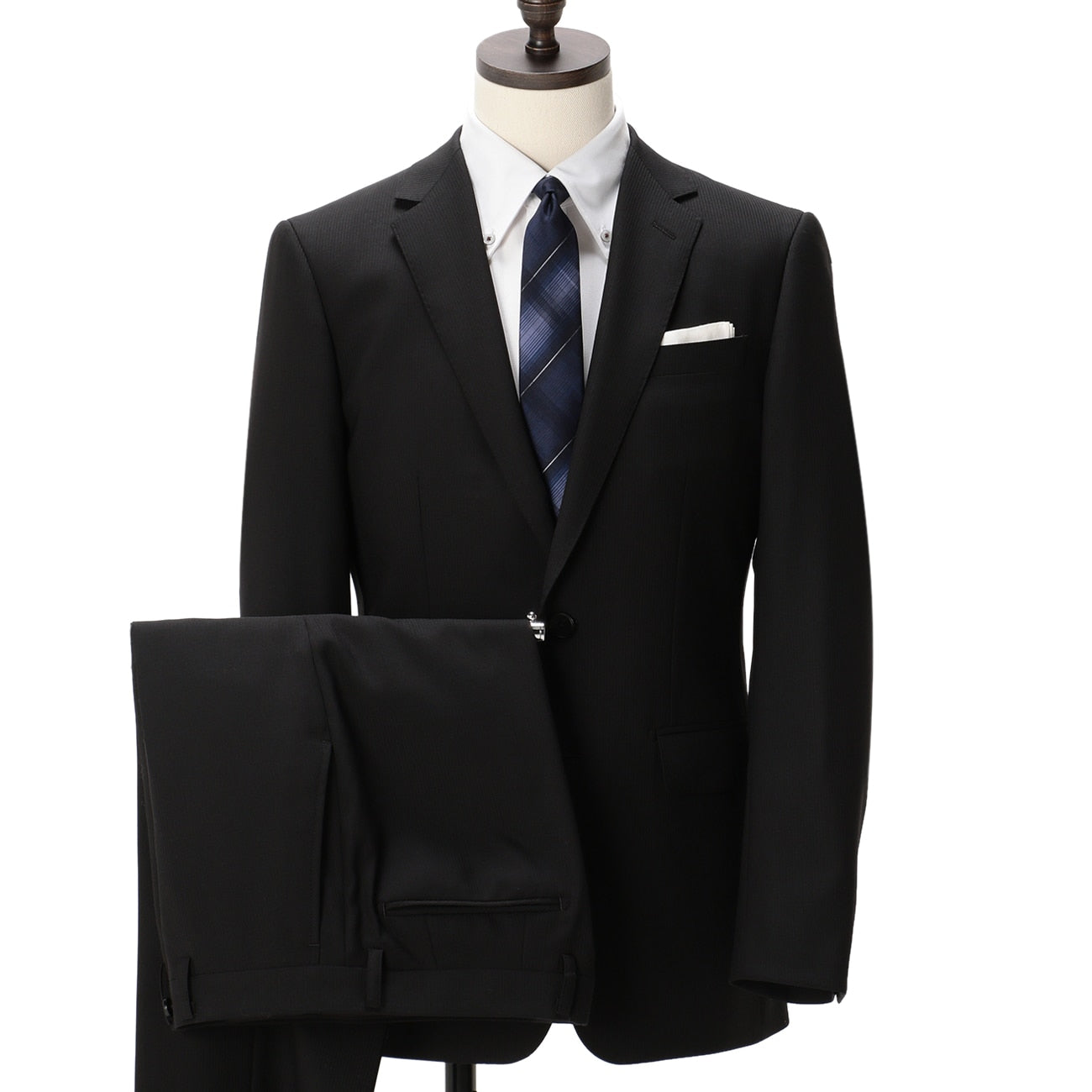 MAJI Stretch Tasmanian Blend Black Slim Suit