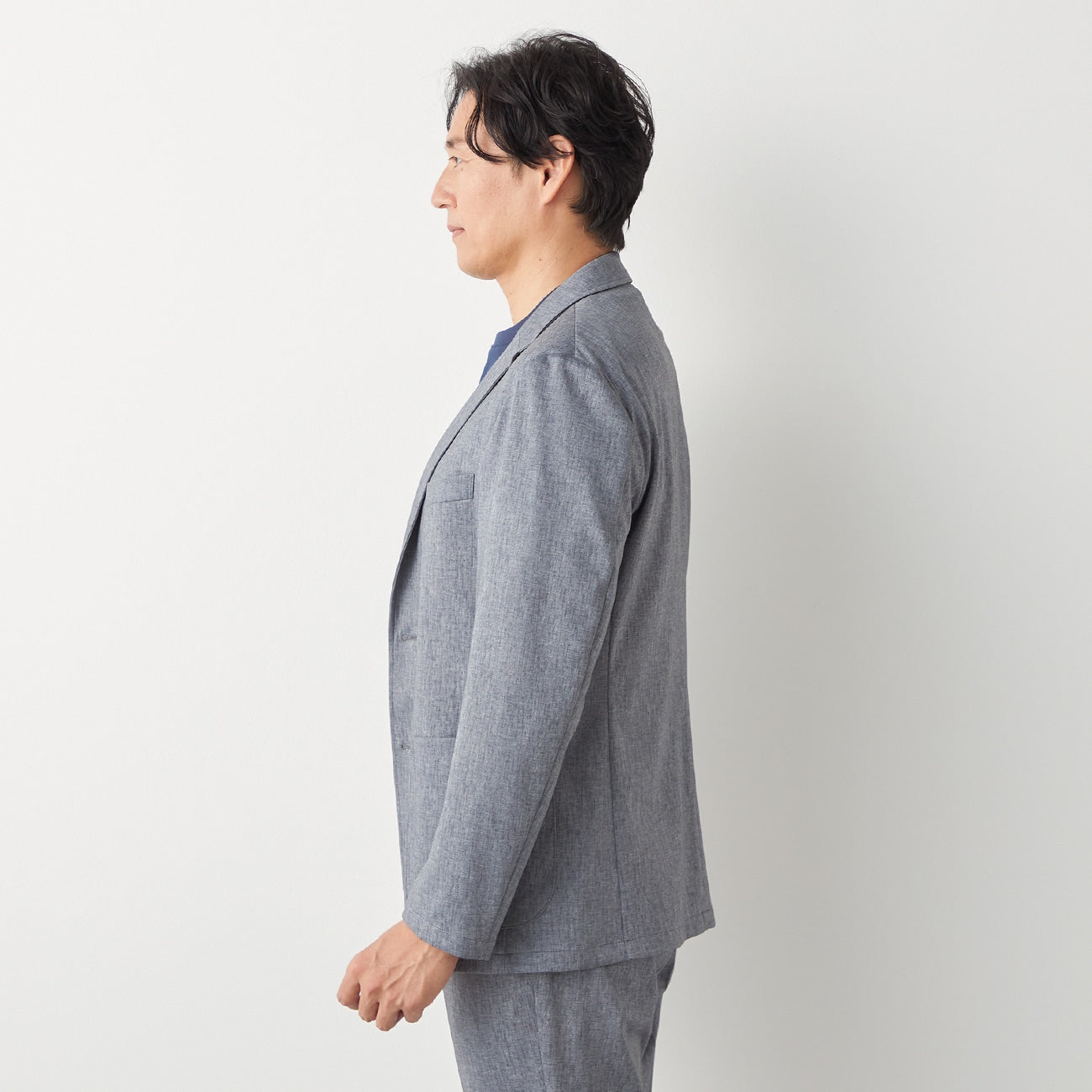 [Pajama Suits] Printed Jersey Gray Jacket