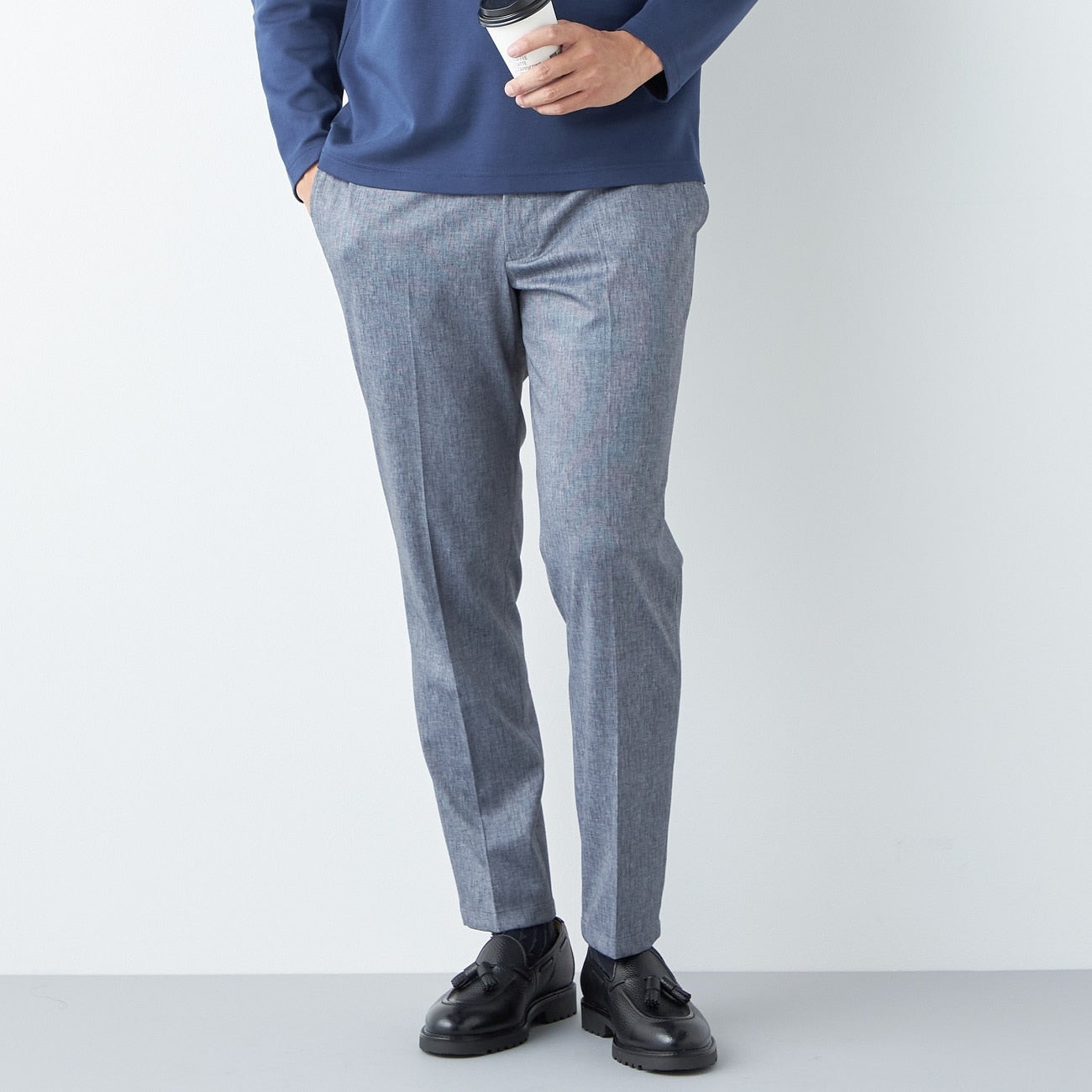 [Pajama Suits] Printed Jersey Gray Pants