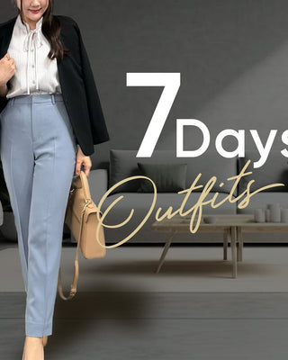 1 week of outfit ideas for Japanese businesswomen