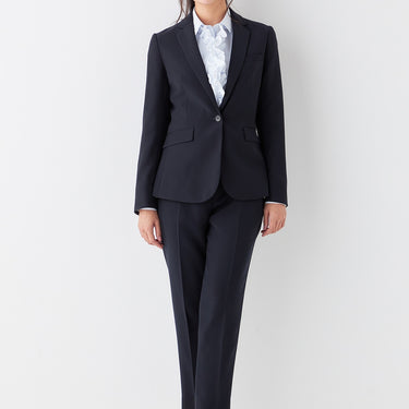 THE THIRD SUITS Double Cloth Cropped Pants - Navy_51