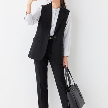 THE THIRD SUITS Double Cloth Cropped Pants - Black_32