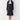 Washable Stretch Shadow Stripe Notch Lapel Jacket - Navy_39