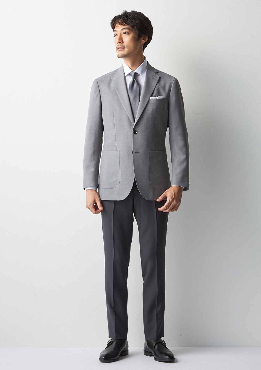 Non-iron Washable Solid Tie - Gray_06