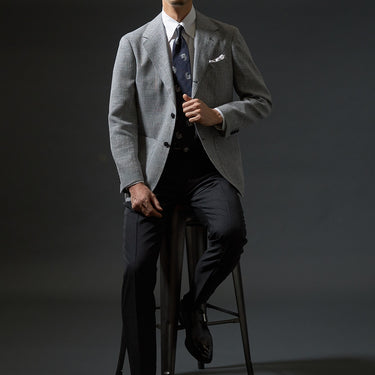 LUXE Line Cotton Button-down Shirt - White_16