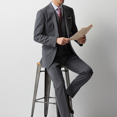 Super Non-iron Stretch Spread Collar Stripe Shirt - Navy_13