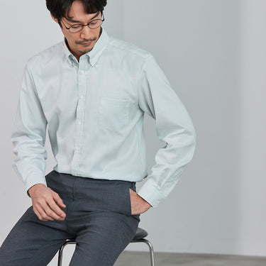 Oxford Stripe Snap-down Shirt - Mint_24