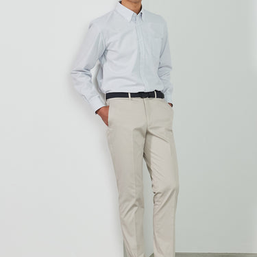 Oxford Button-down Shirt - Light Gray_18