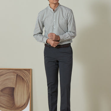 Non-iron Wool Blend Plain Pants - Medium Gray_25