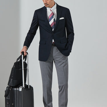 Non-iron Wool Blend Plain Pants - Light Gray_28