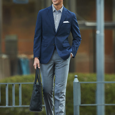 Non-iron Wool Blend Plain Pants - Light Gray_27