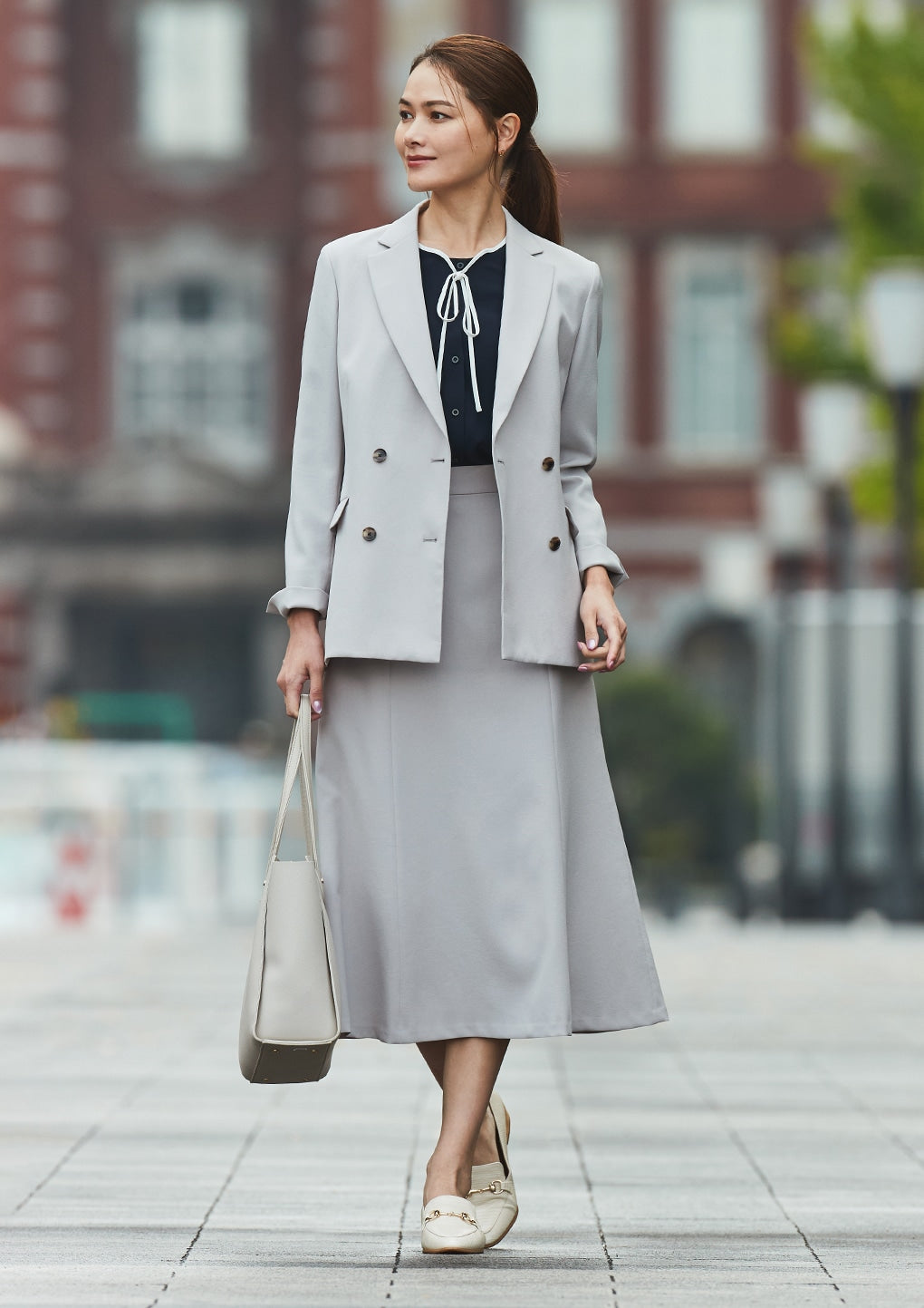 THE THIRD SUITS 雙排扣外套 - 米色_42
