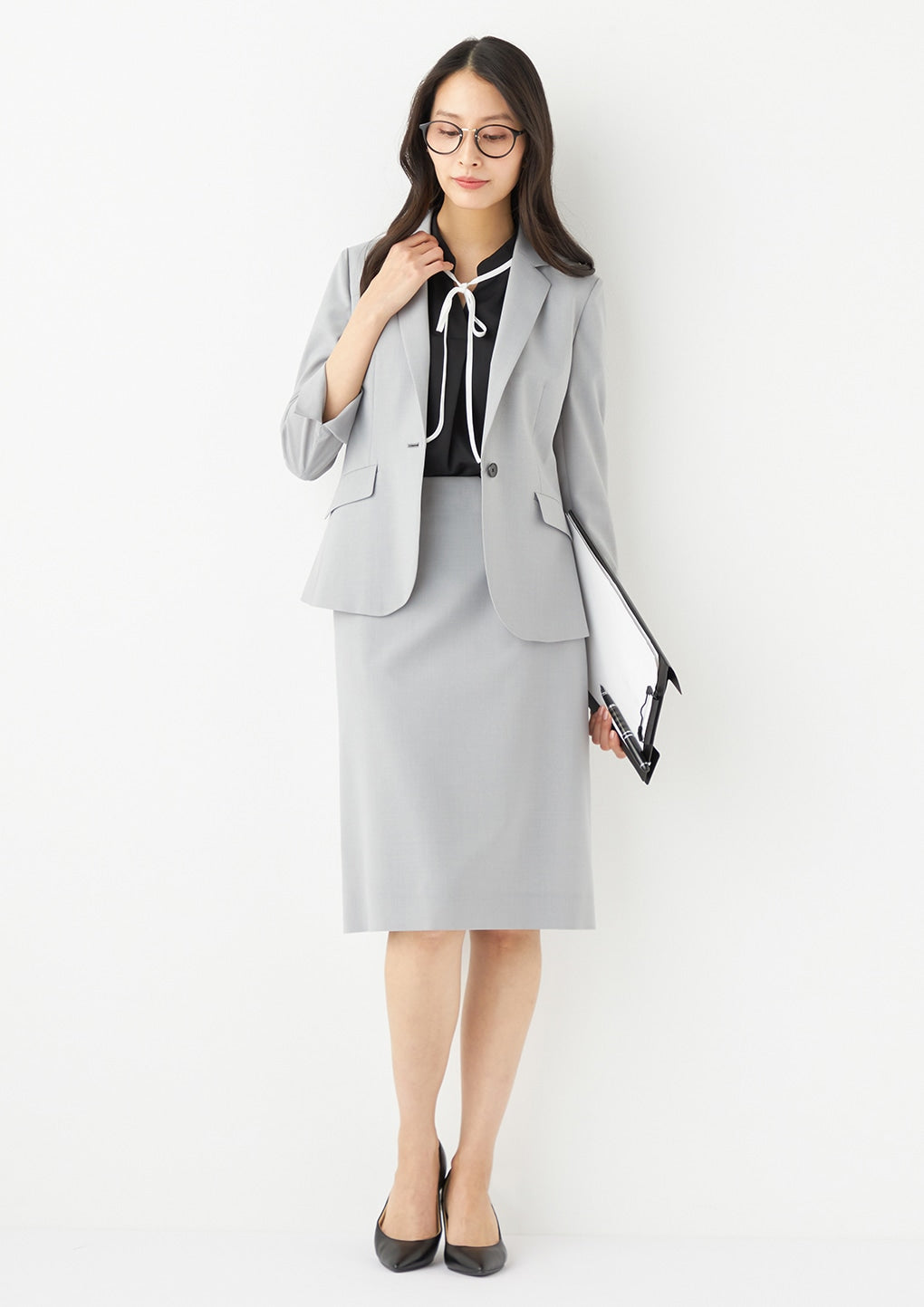 THE THIRD SUITS 短袖翻领外套 - 浅灰色_33