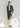 High Breathability Cropped Sleeve Notch Lapel Jacket - Navy_33