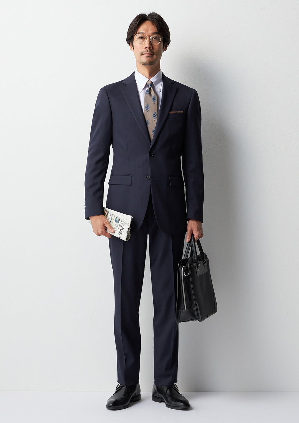 超级无熨烫纽扣刺子衬衫 -浅紫