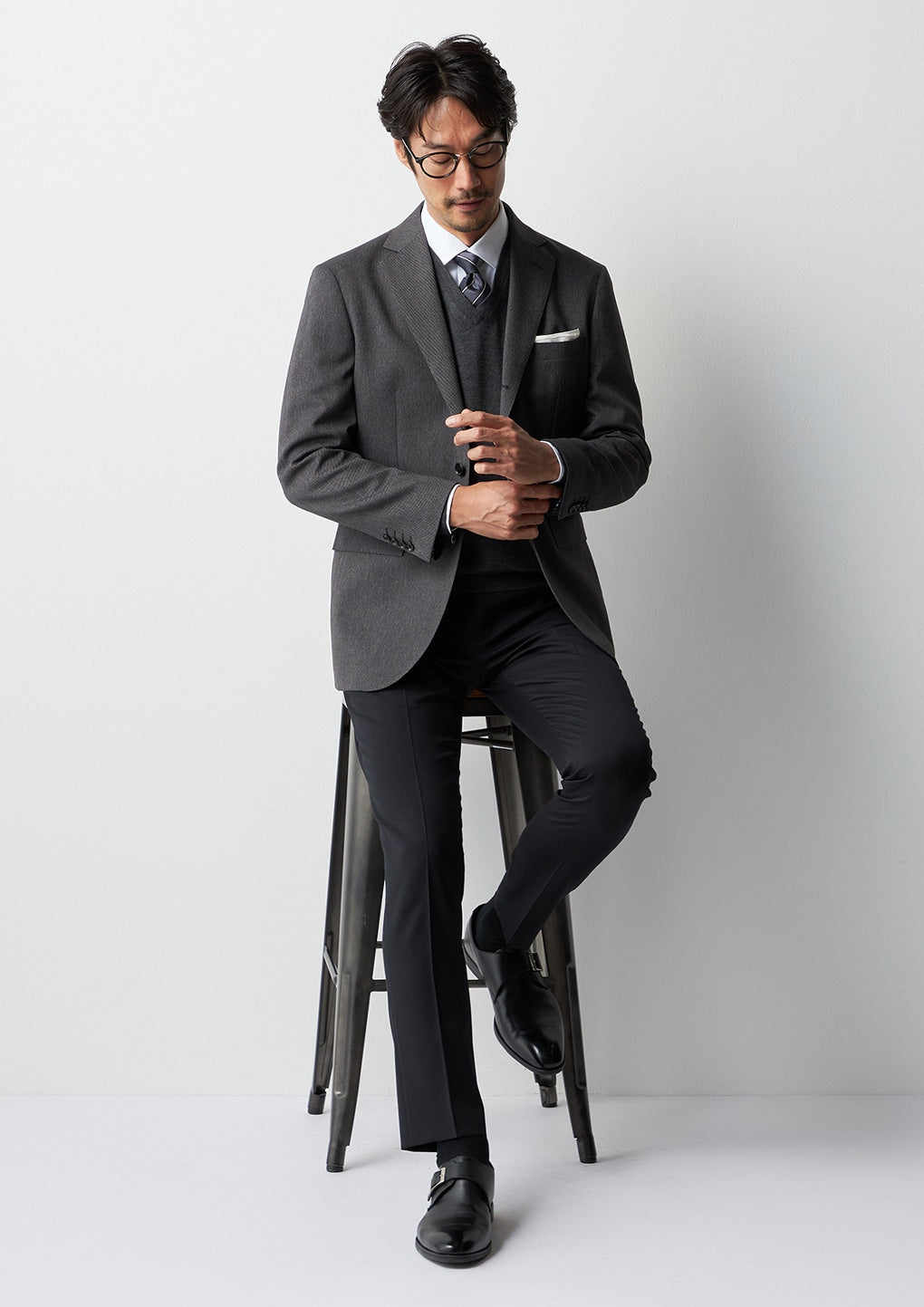 輕彈免燙舒適長褲 黑_20