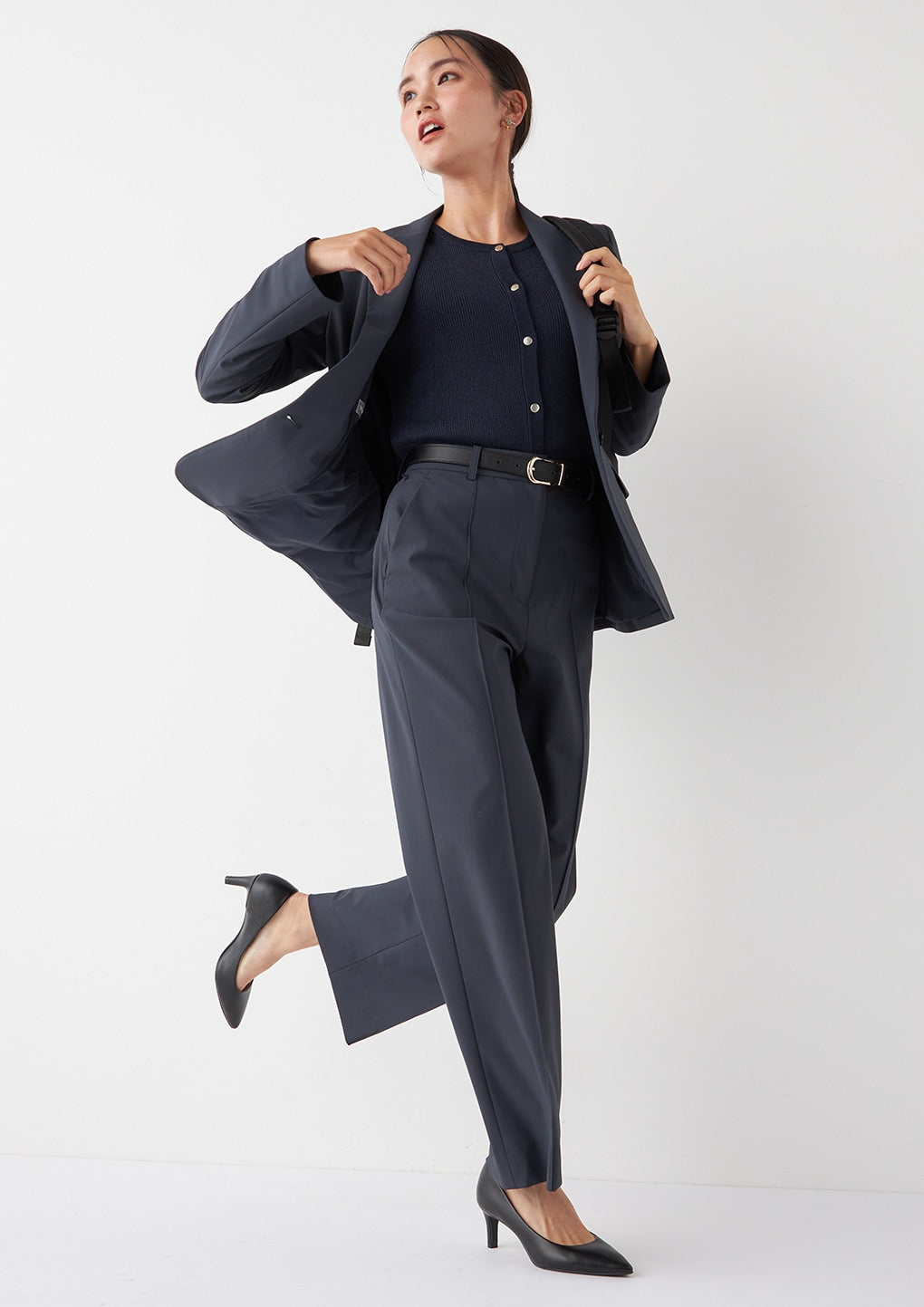 THE THIRD SUITS BIZSPO 寬鬆褲 -深藍