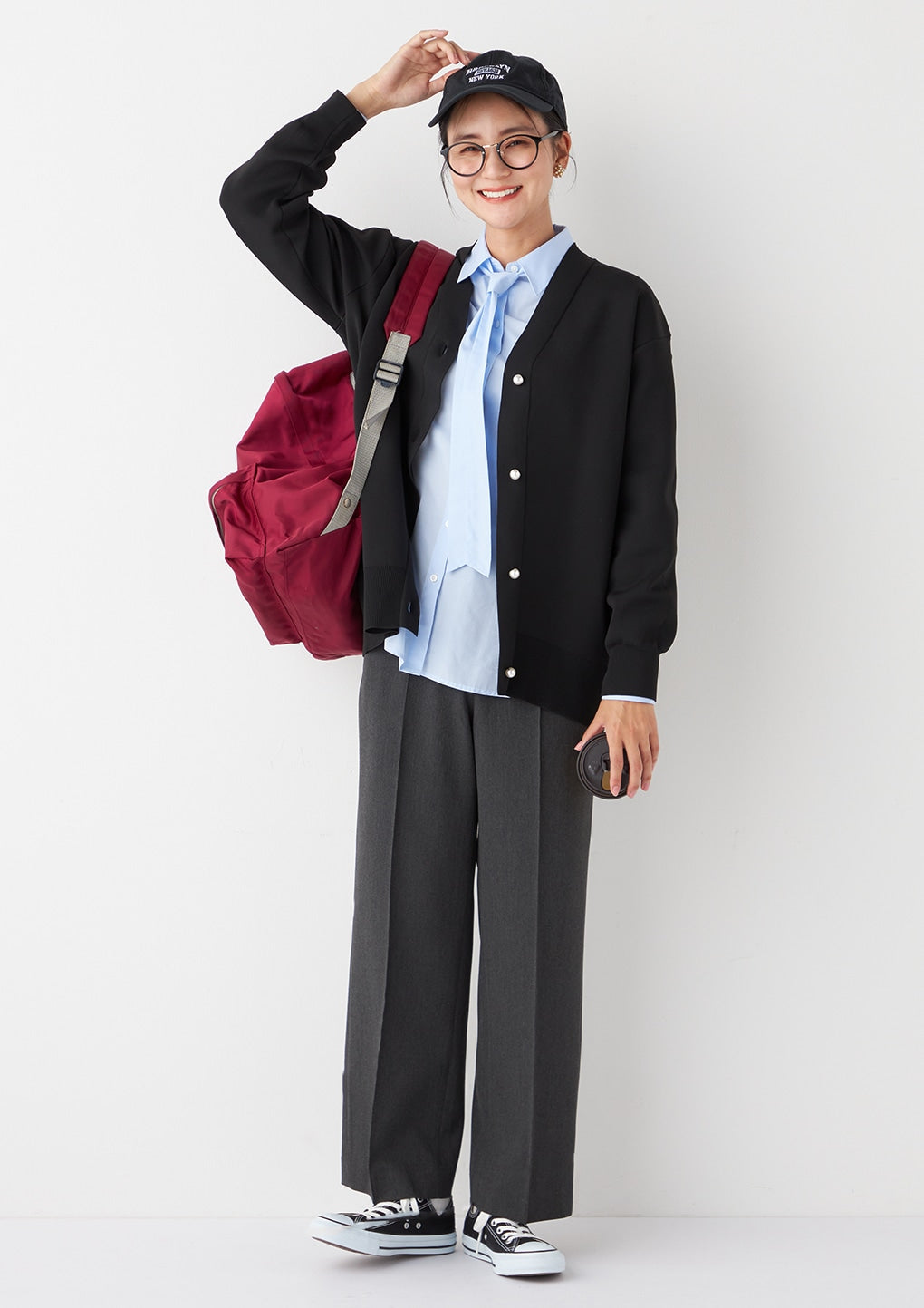 蝴蝶结上衣 - 蓝色_37