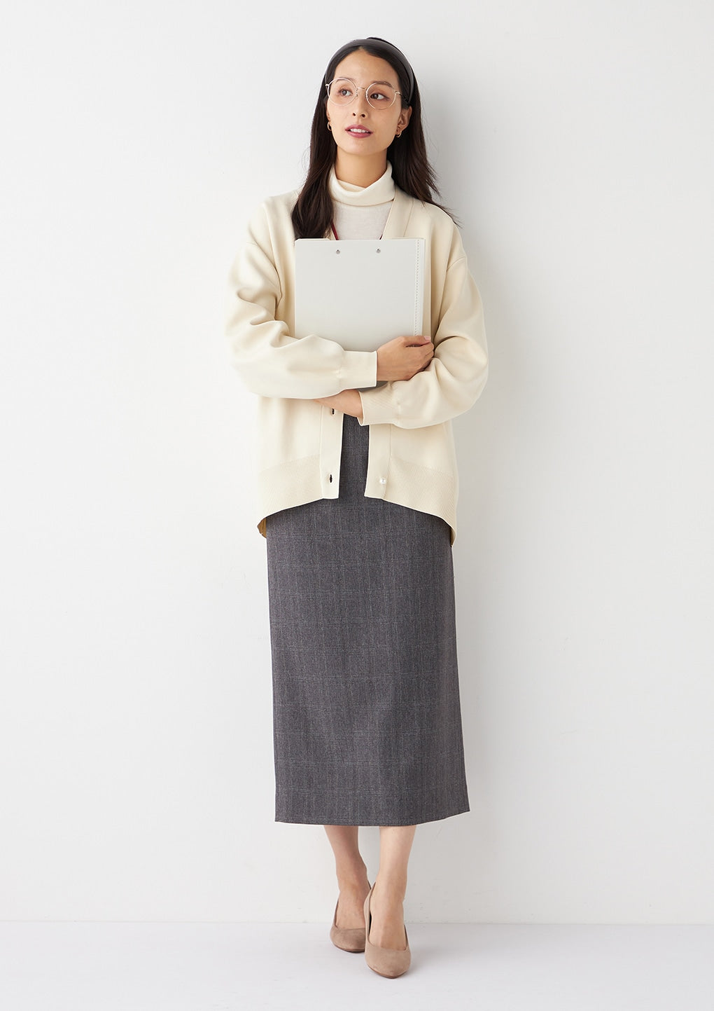 袖扣高领毛衣_68