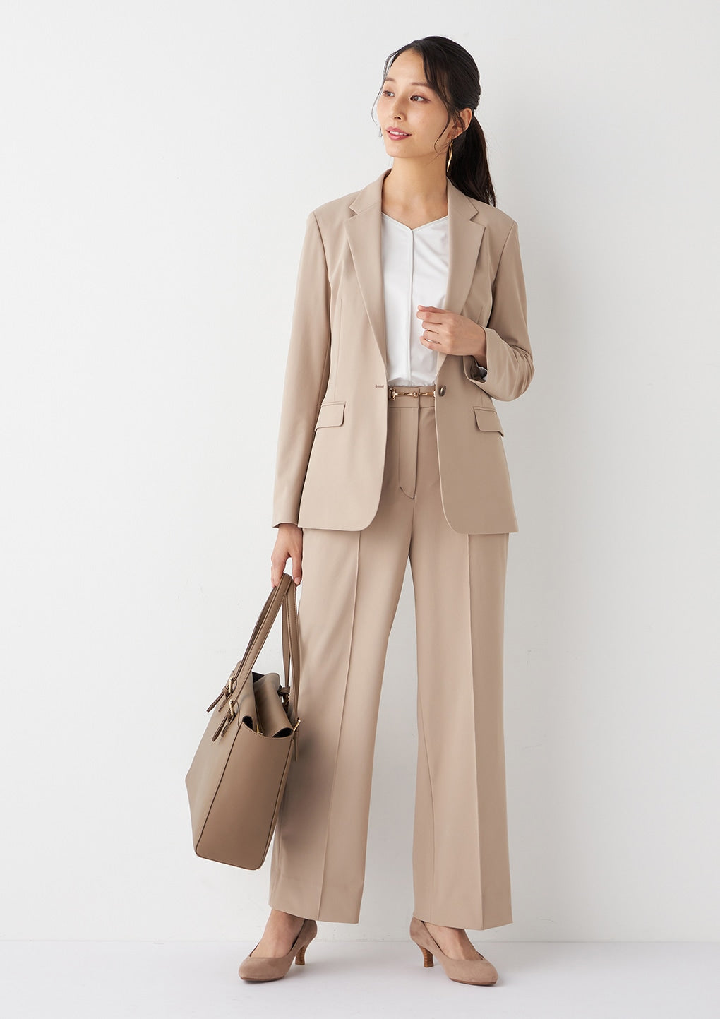 THE THIRD SUITS BIZSPO 寬鬆褲 - 米色_39