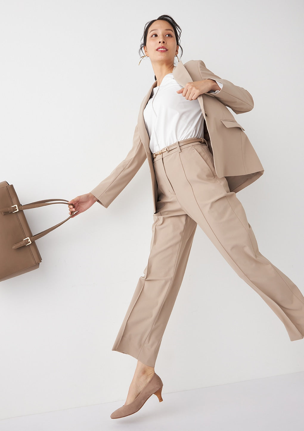 无熨烫色块 V 领上衣_43