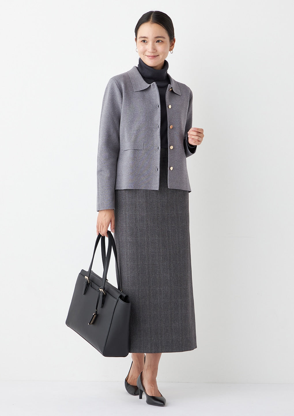 袖扣高领毛衣_63