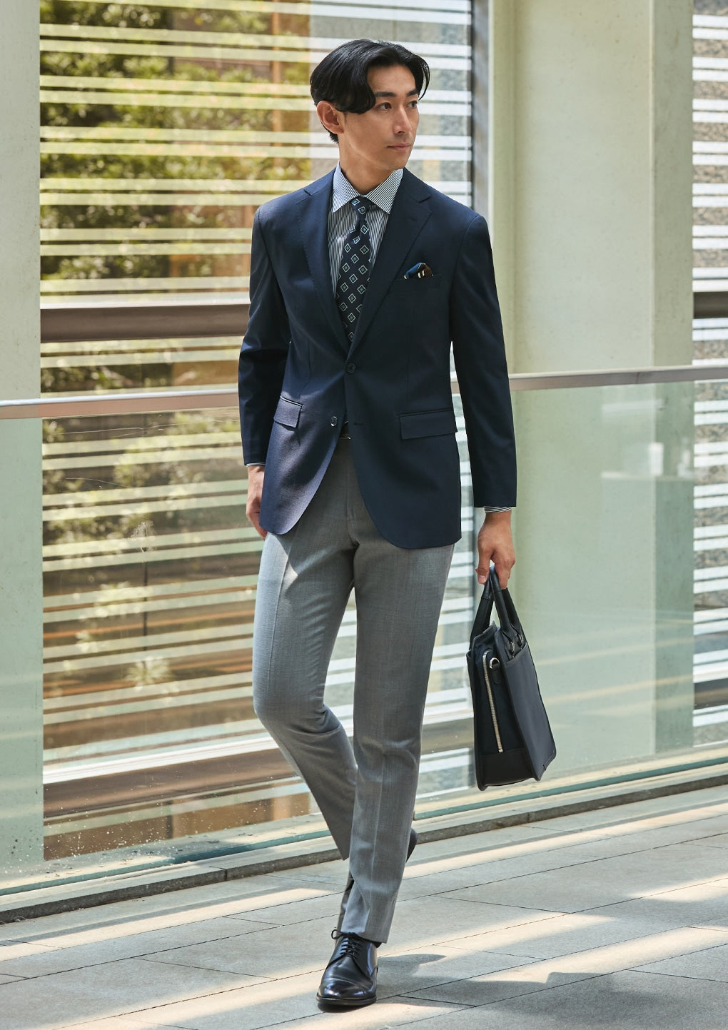 非鐵製長褲 -灰