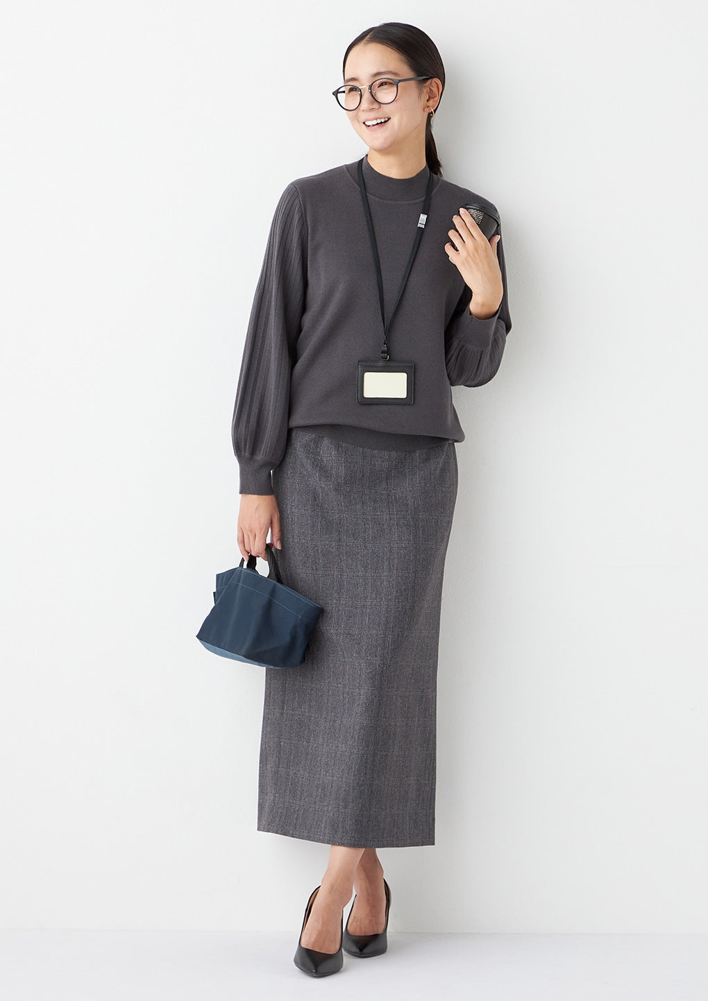 袖褶高领毛衣_38