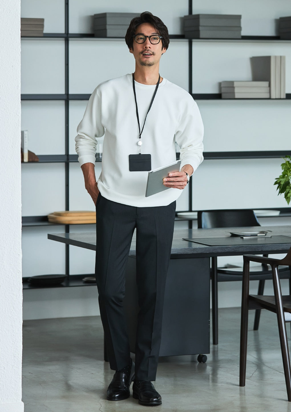 非鐵製褲 -濃灰 灰