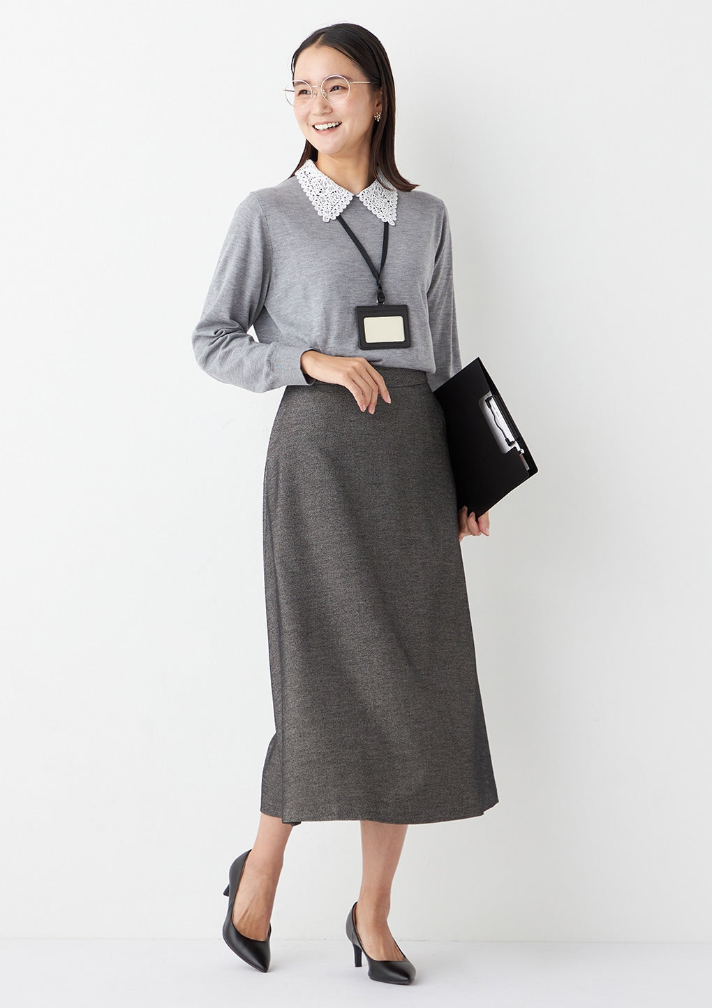 蕾丝领套头毛衣_27