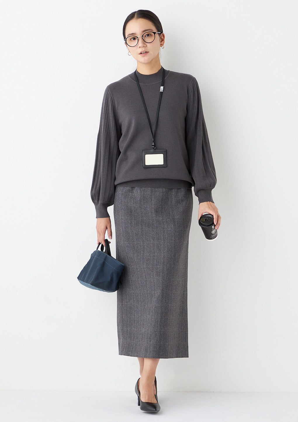 袖褶高领毛衣_37