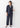 THE THIRD SUITS Linen-Like Cropped Sleeve Collarless Jacket - Navy_65