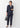 THE THIRD SUITS Linen-Like Cropped Sleeve Double-Breasted Jacket - Navy_70