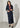 THE THIRD SUITS Linen-Like Cropped Sleeve Collarless Jacket - Navy_62