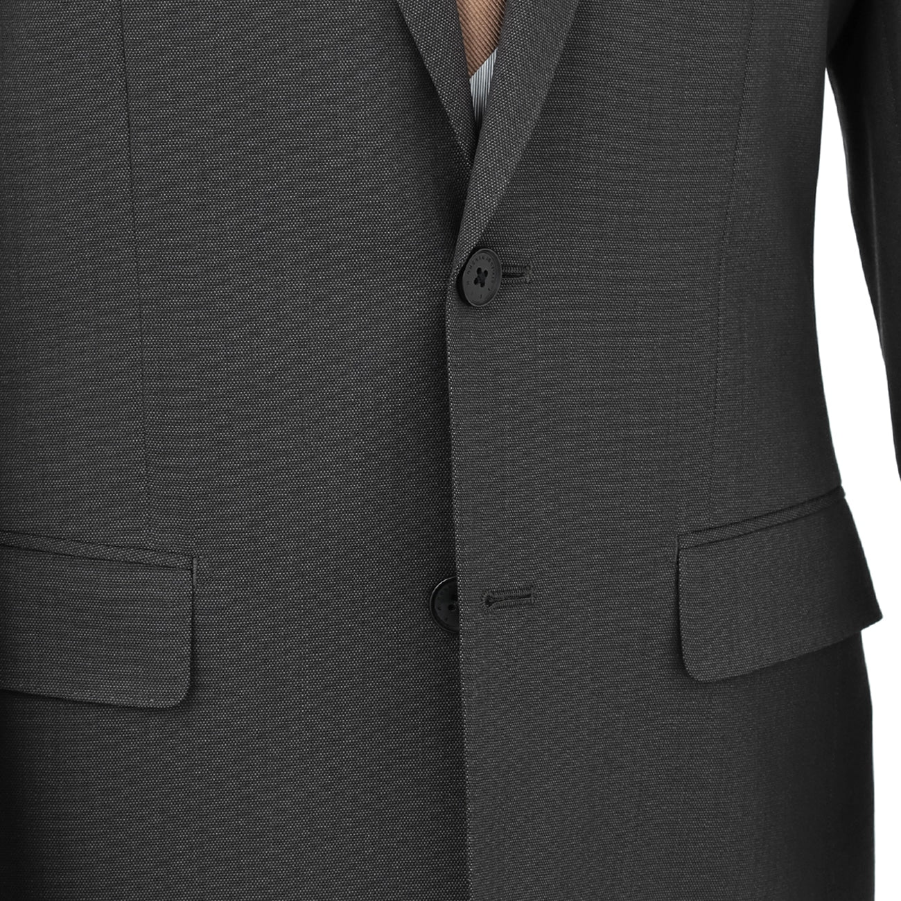 Wool Blend Slim Suit - Medium Gray_04