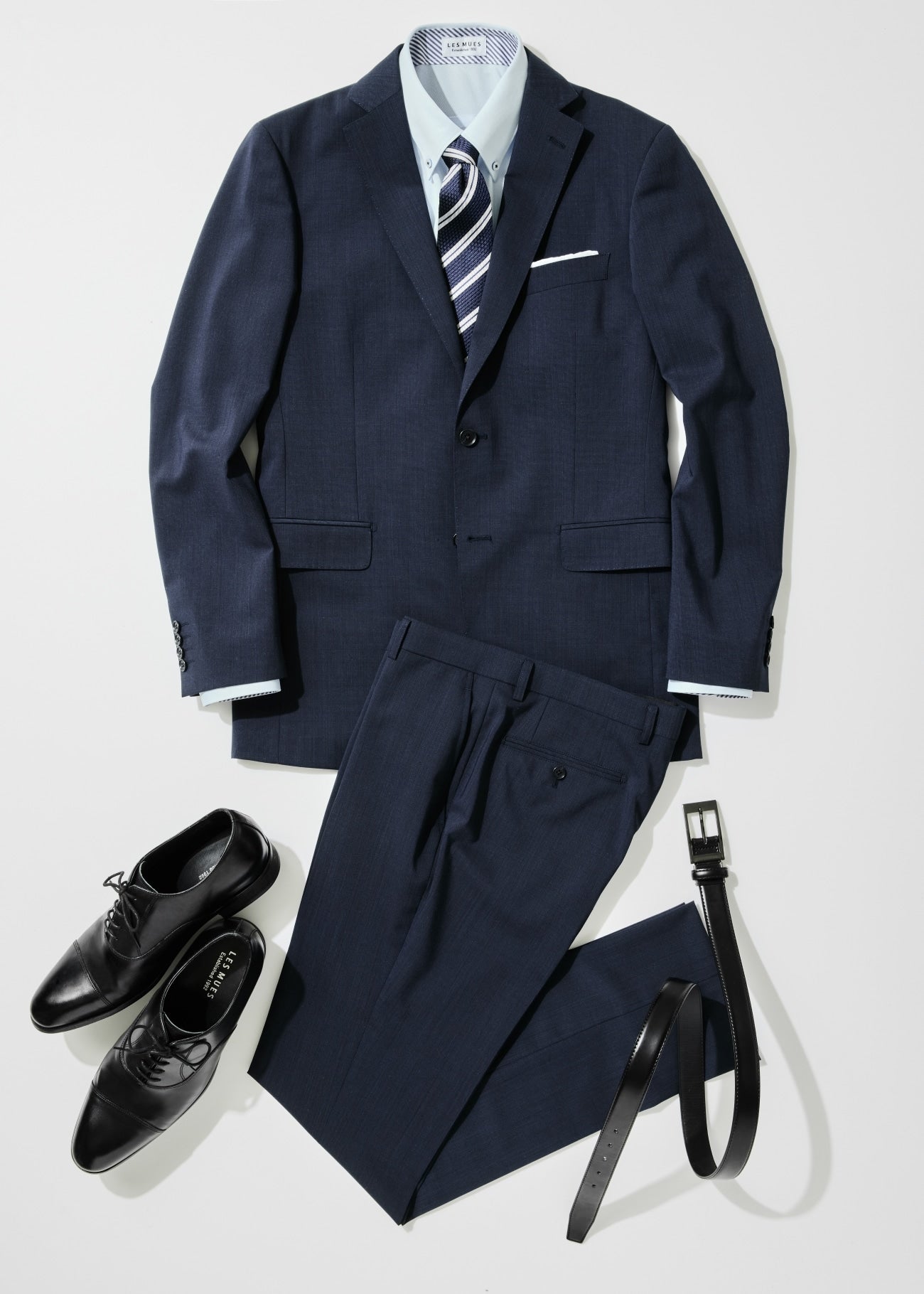 Aircool Two-pants Washable British Slim Fit Suit - Navy_02