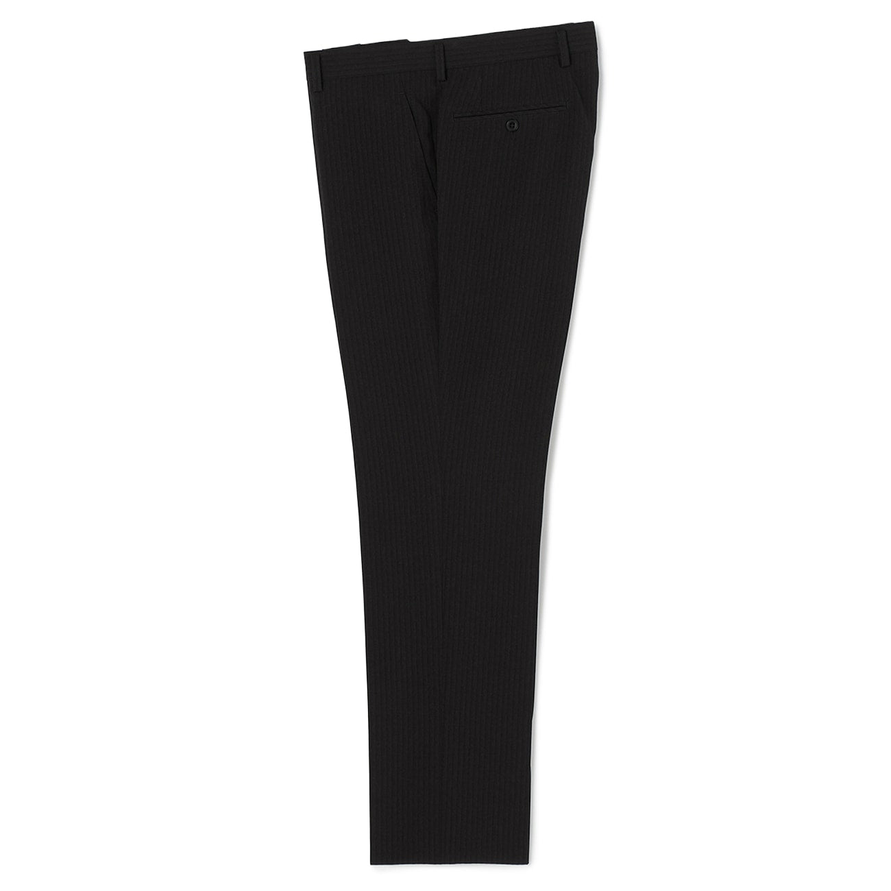 可機洗修身條紋西裝 - 黑色_14