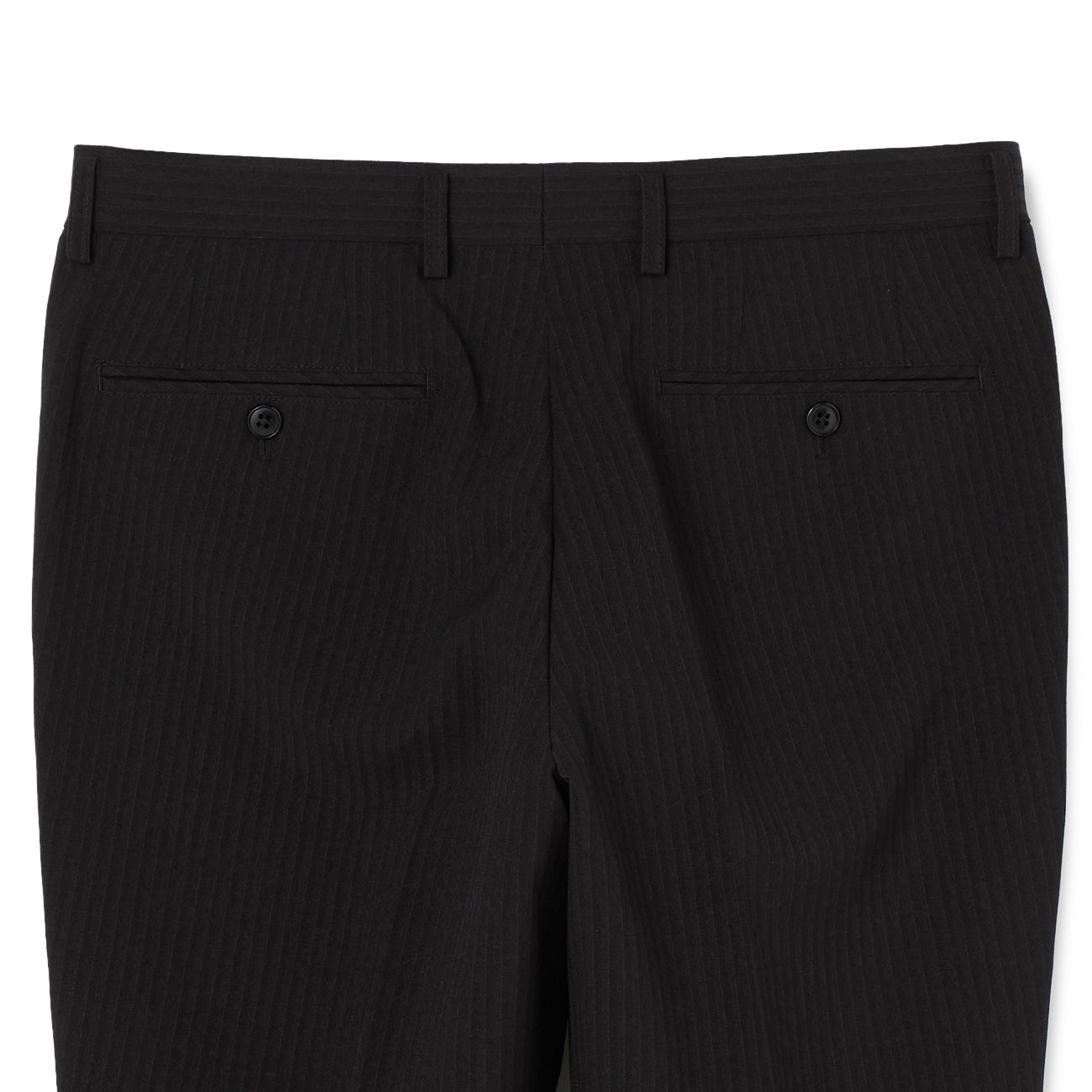 可機洗修身條紋西裝 - 黑色_16