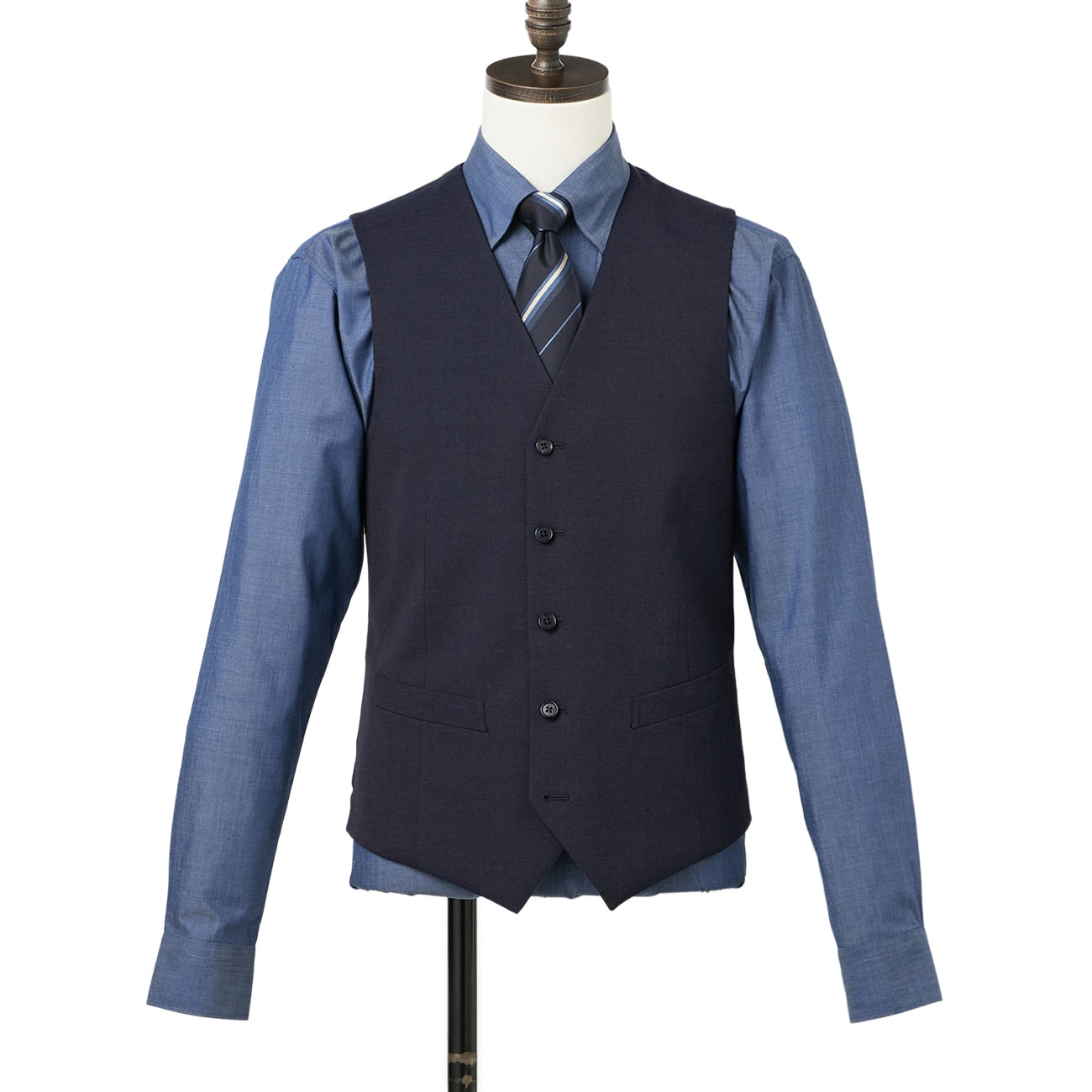 可機洗 針頭花紋 套裝 -深藍