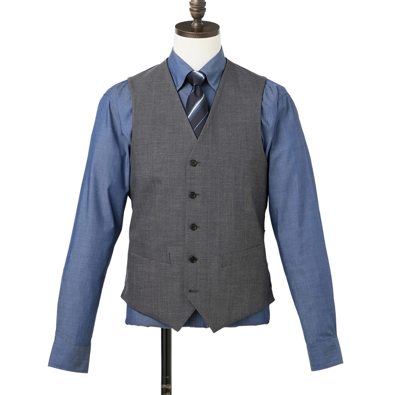 可機洗 針頭花紋 西裝 -深藍