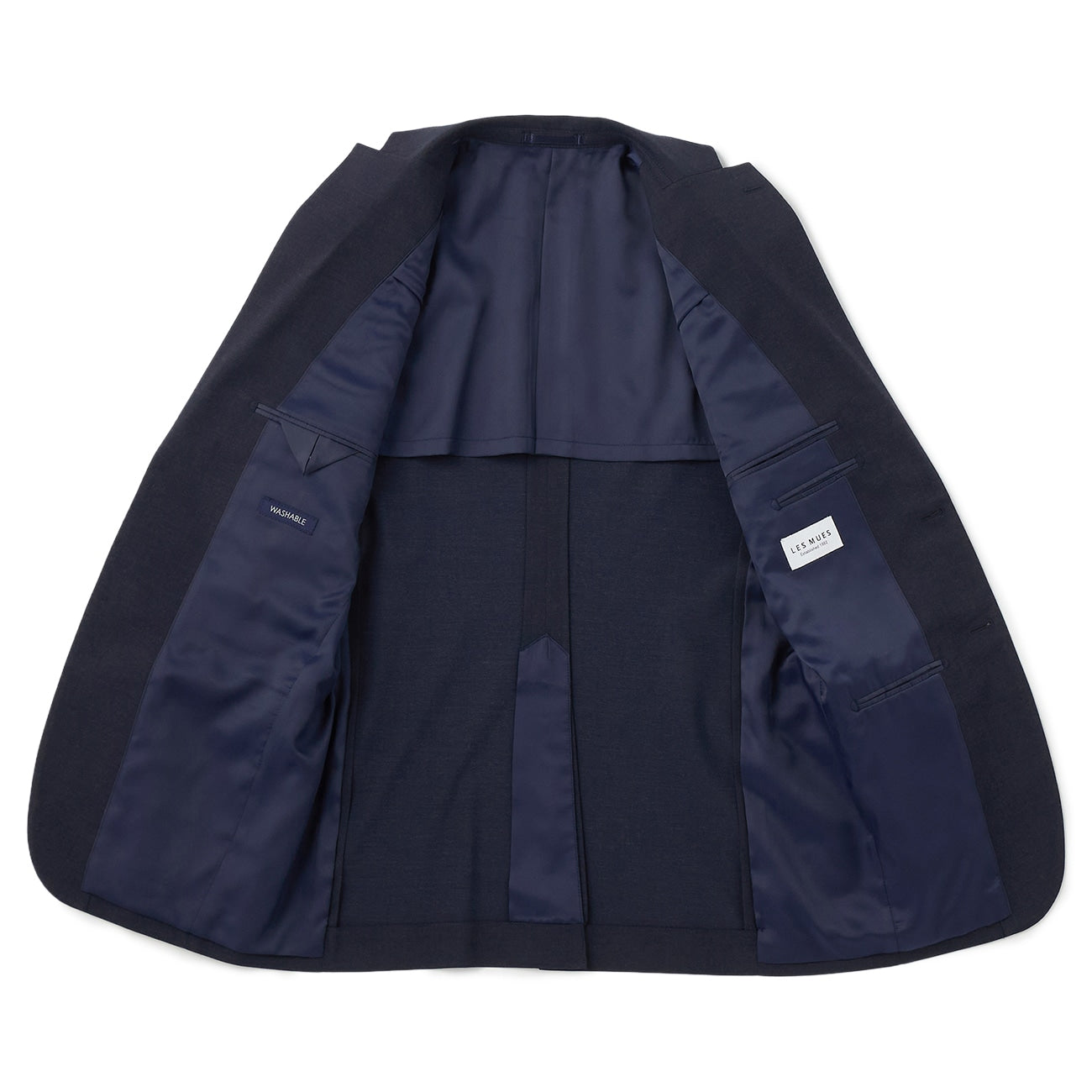 可機洗 針頭花紋 西裝 -深藍