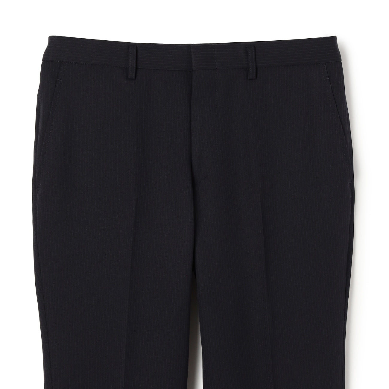 可機洗條紋西裝 西裝褲兩件組 深藍